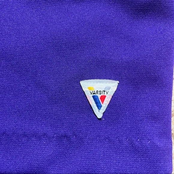 purple / gold / black / white Varsity real high school cheerleading uniform - Picture 2 of 14